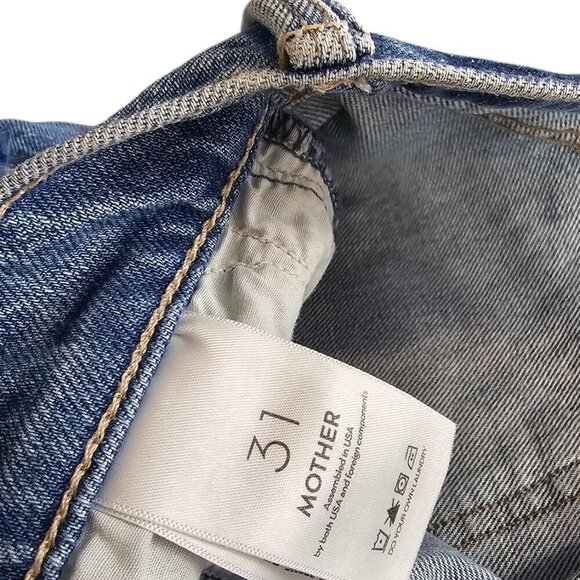 MOTHER Superior Womens The Bookie Flood Jeans, Deans List, High Rise, Boot, 31 - Picture 12 of 13